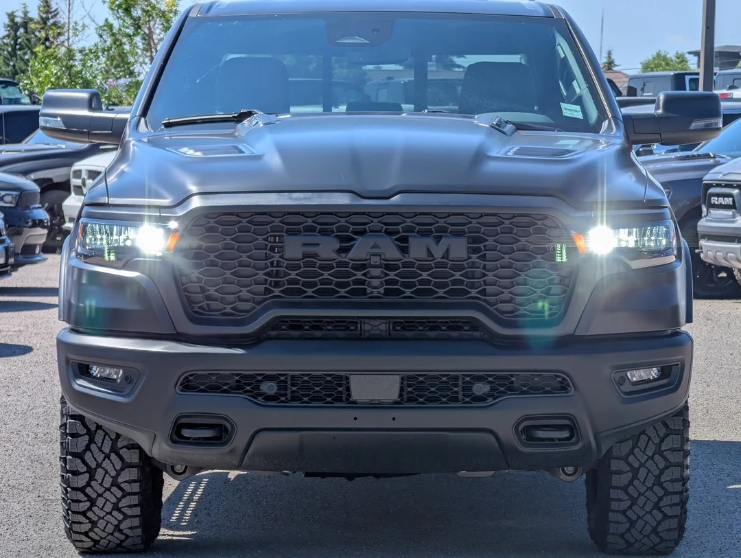 New 2026 Black RAM Rebel - - 5.7L HEMI V8 - Satin Black Wrap - Window Tint - Running Boards, Hard Tonneau Cover - 4x4 image 3
