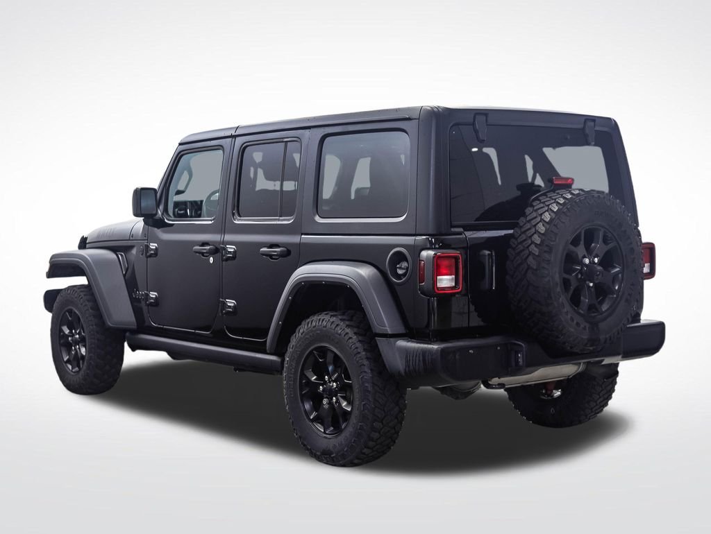 Used 2021 Black Clearcoat Jeep Unlimited Willys image 3