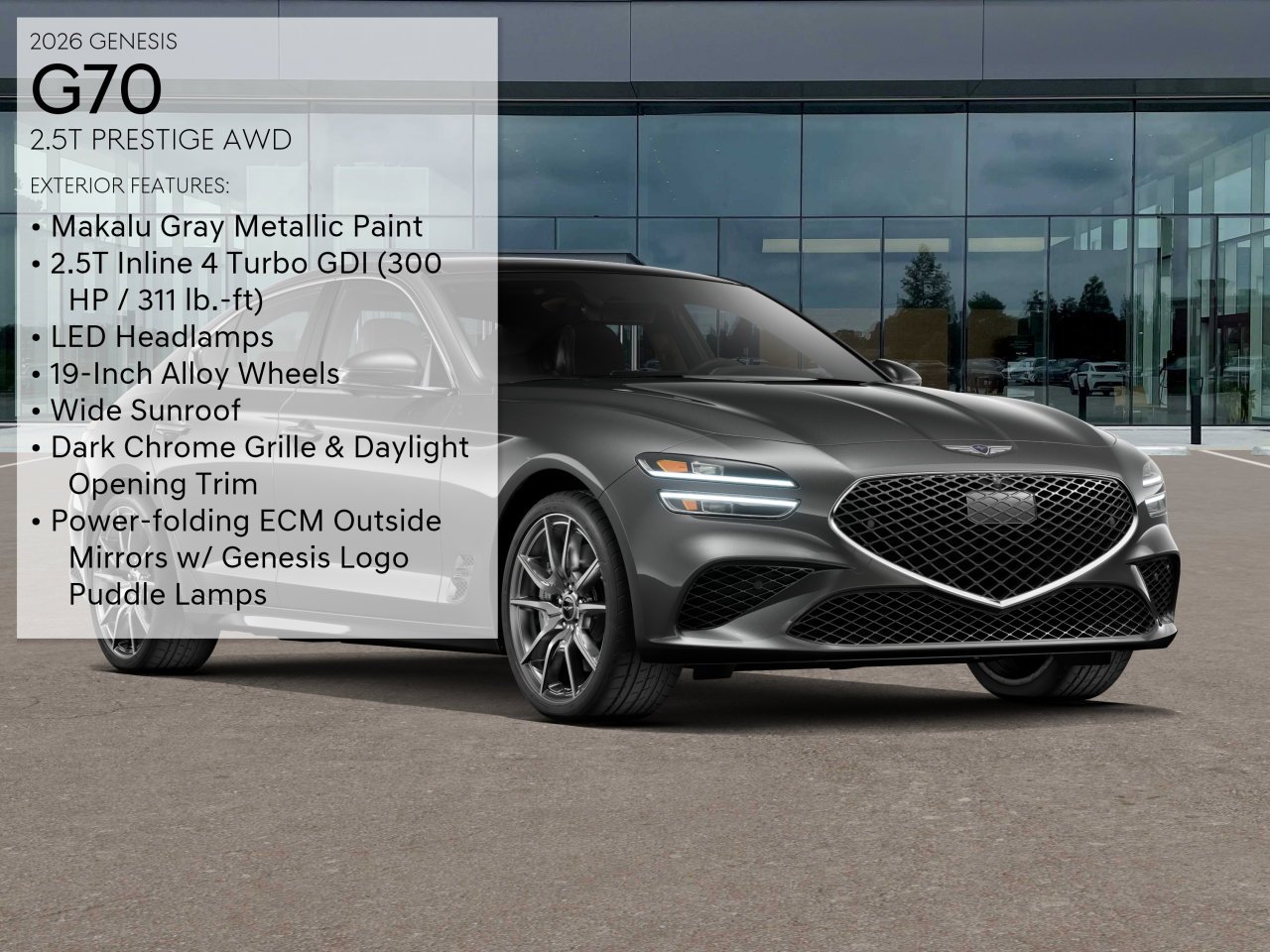 New 2026 Gray Genesis 2.5T PRESTIGE image 3