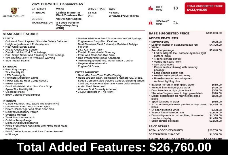 Used 2021 White Porsche 4S image 3