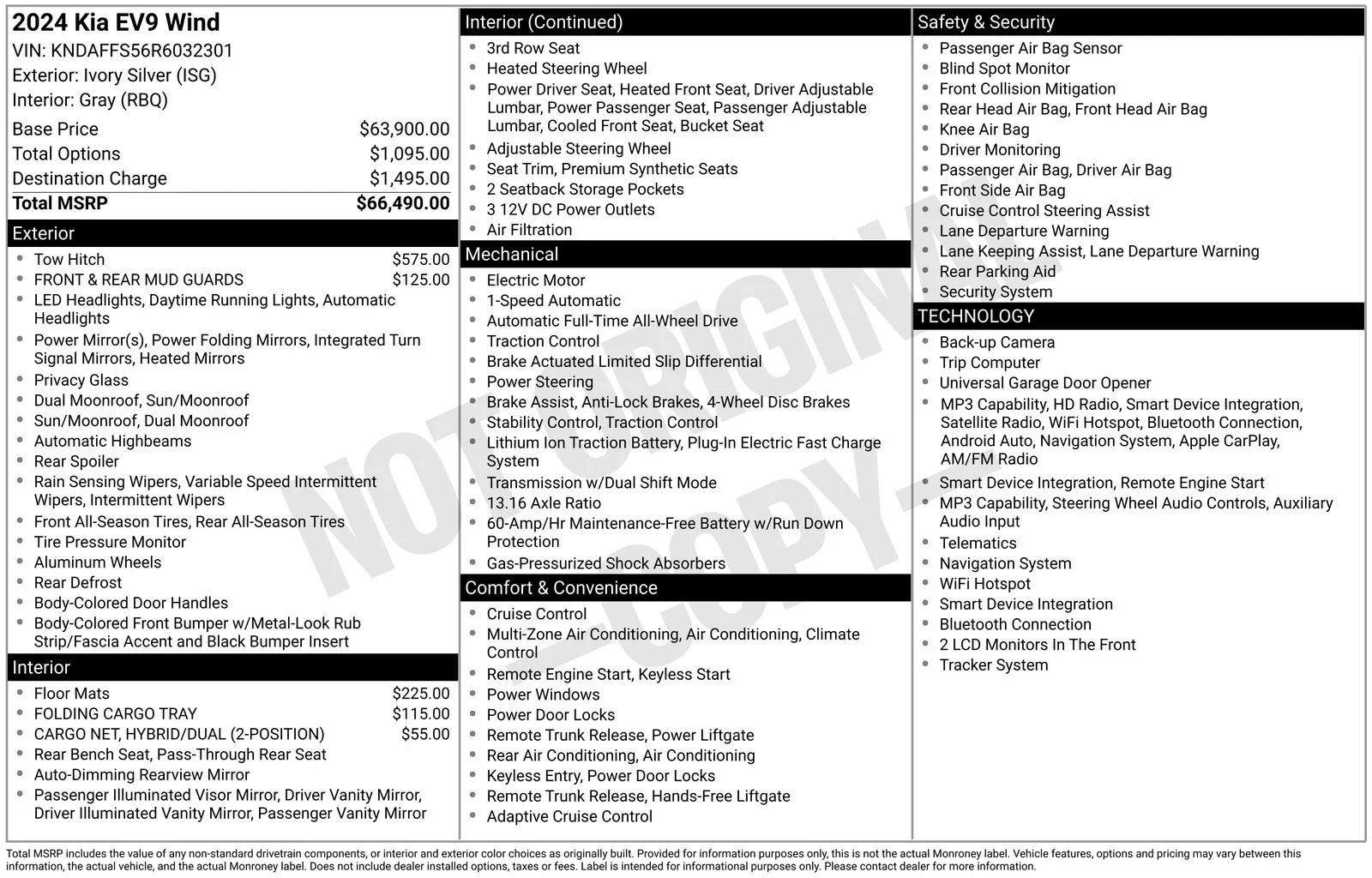 Used 2024 Ivory Silver Kia Wind image 3