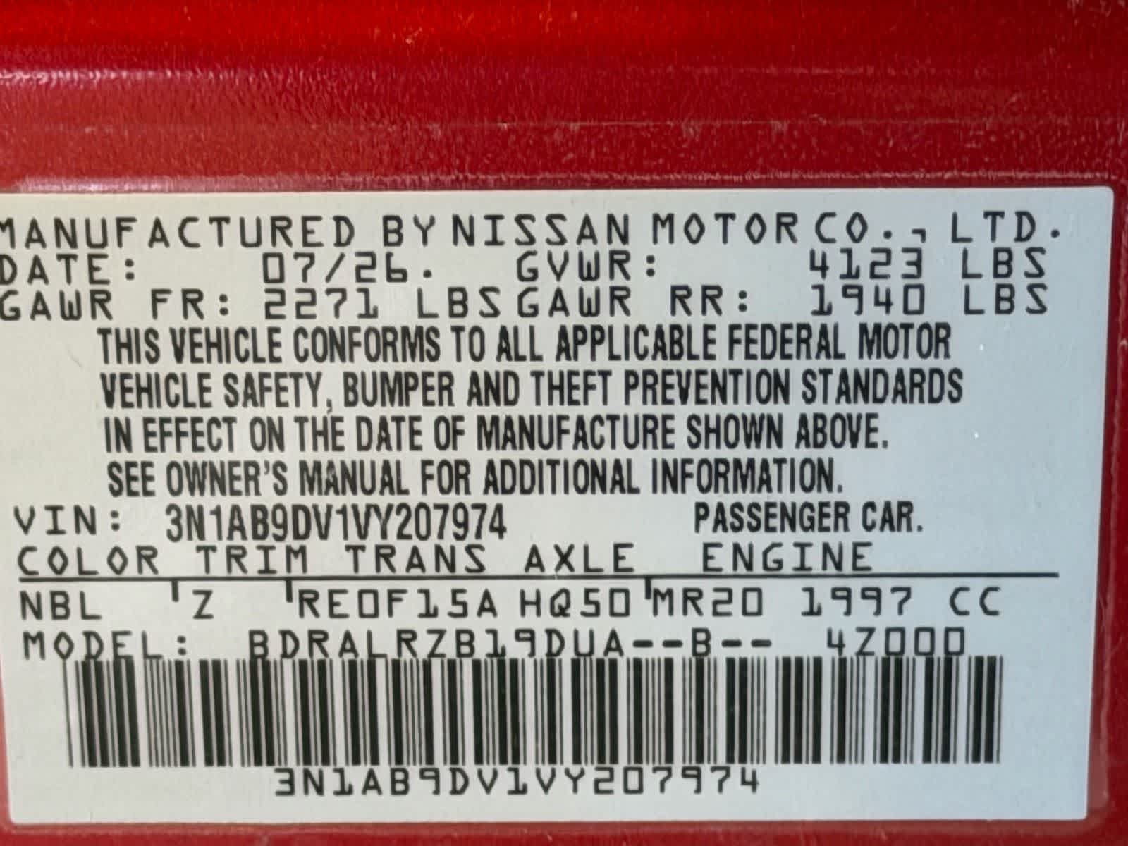 Nuevo 2027 Scarlet Ember Tintcoat Nissan SR image 30