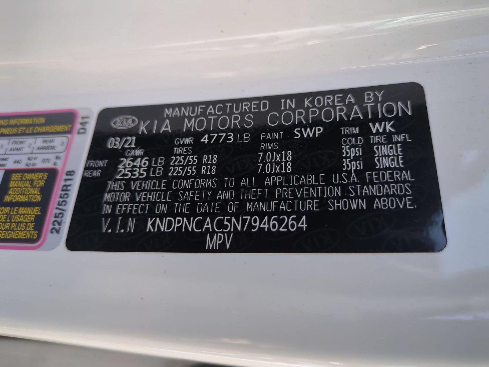 Used 2022 Snow White Pearl Kia EX image 42