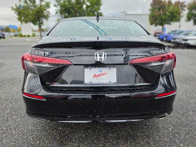 Certified Used 2025 Crystal Black Pearl Honda 4D SPORT image 5
