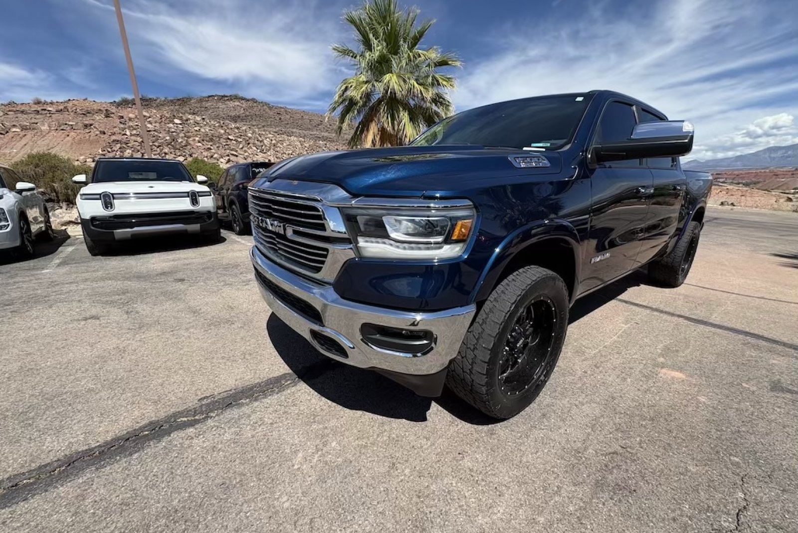 Used 2019 Patriot Blue Pearlcoat Ram Laramie image 1