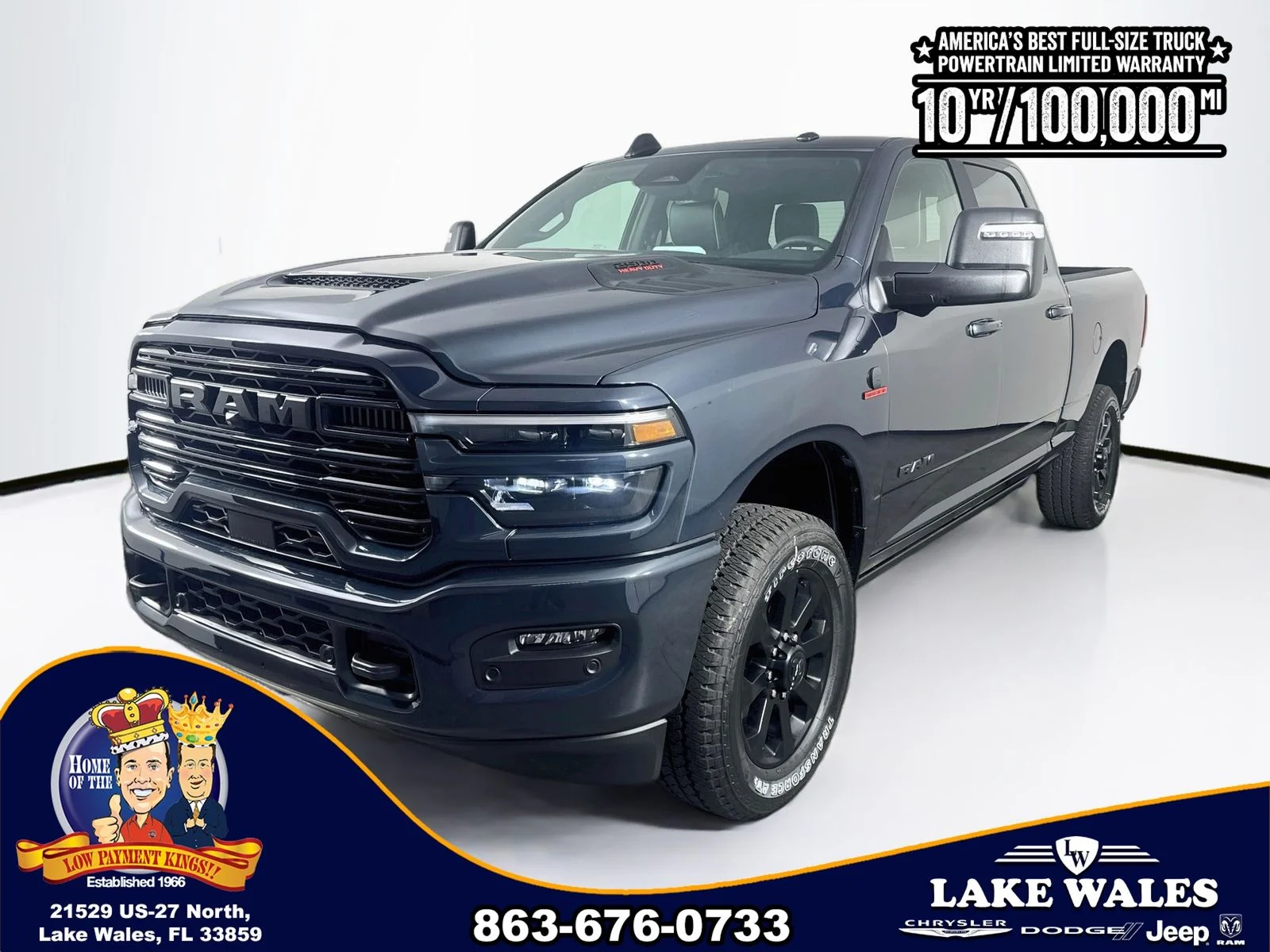 New 2026 Forged Blue Metallic Exterior Paint RAM Laramie image 3