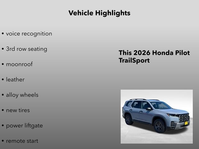 New 2026 Sonic Gray Pearl Honda TrailSport image 15