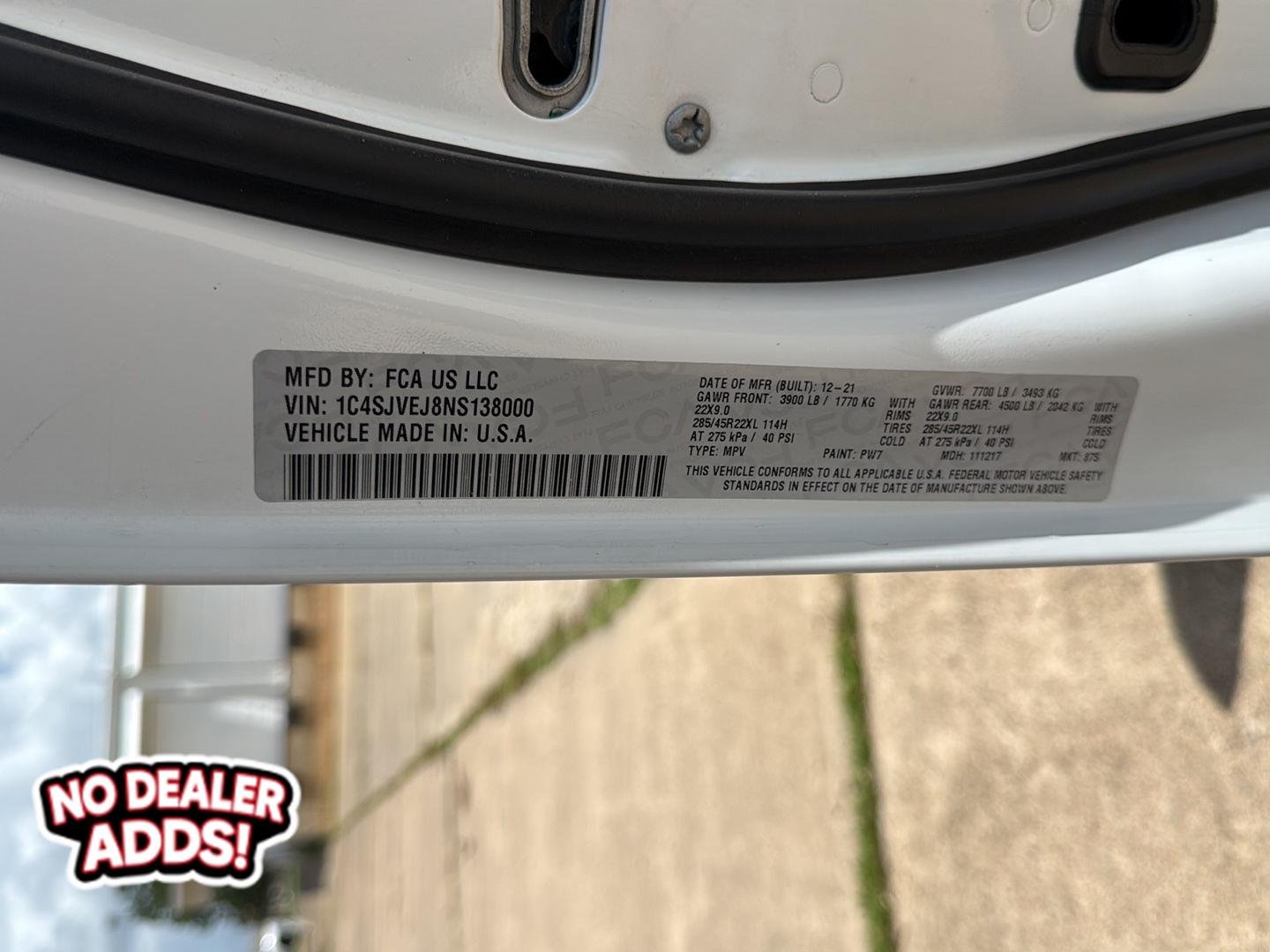 Used 2022 Bright White Clearcoat Jeep Series I image 37