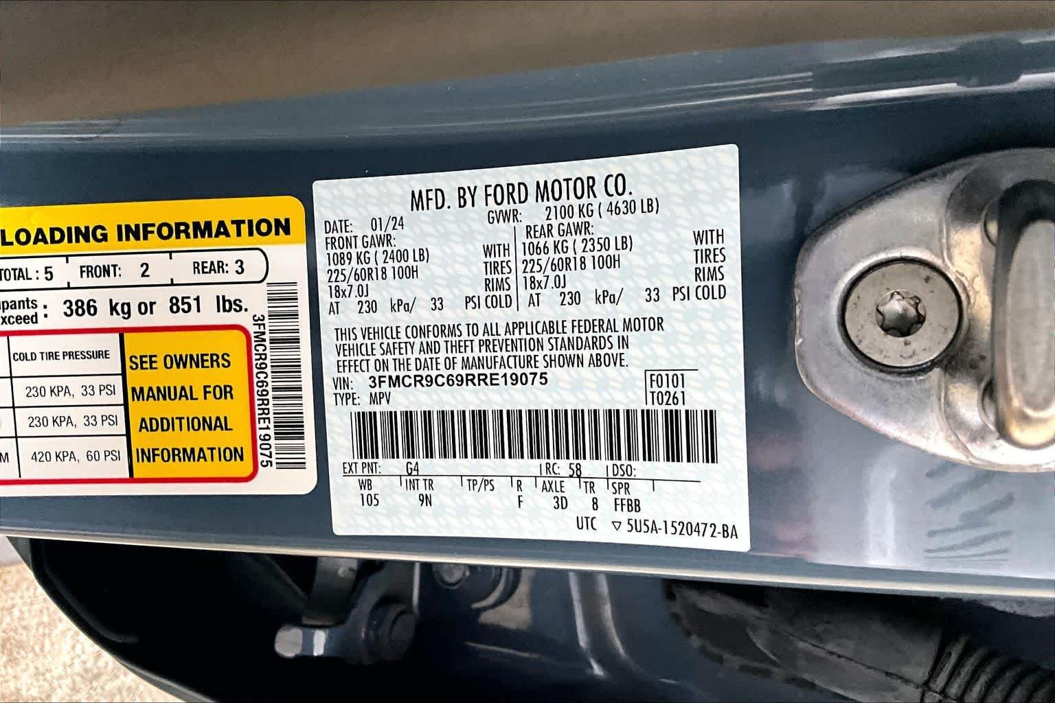 Used 2024 Azure Gray Metallic Tri-Coat Ford Outer Banks image 32