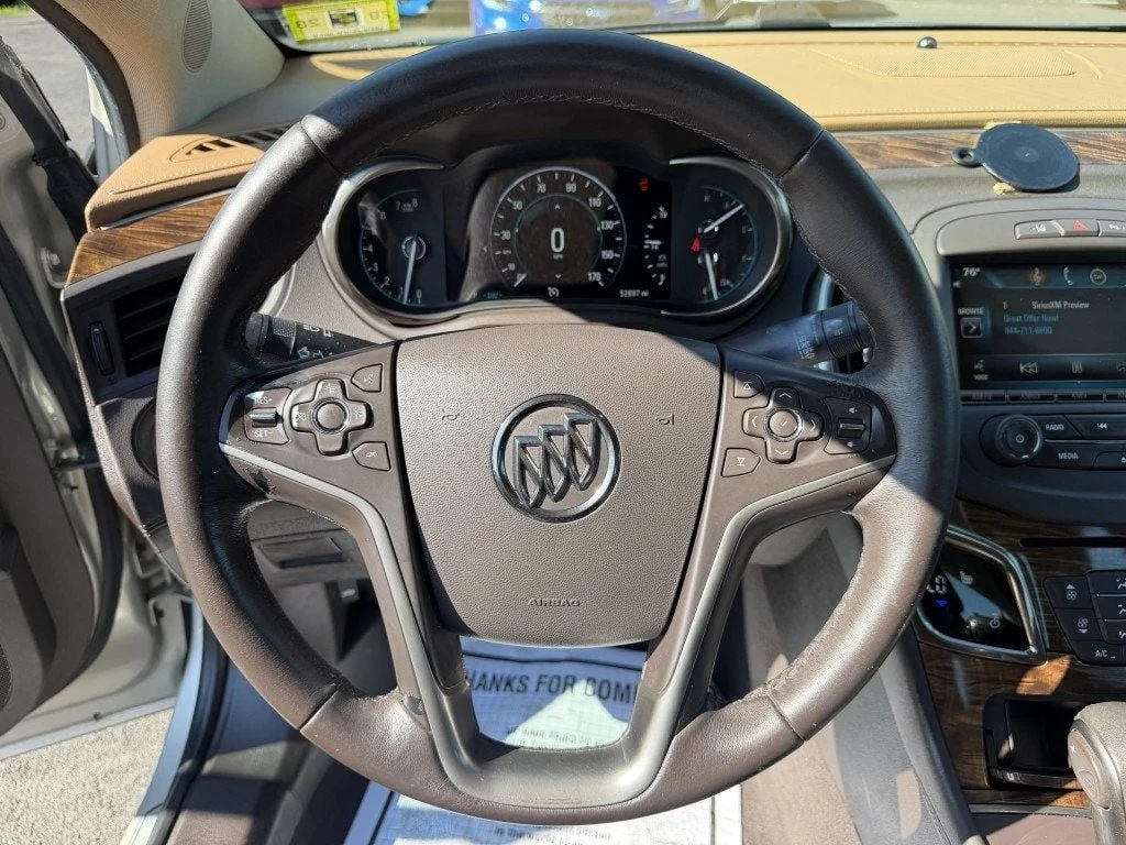 Used 2014 Champagne Silver Metallic Buick 4dr Sedan Leather FWD w/ Driver Confidence Pkg & 18