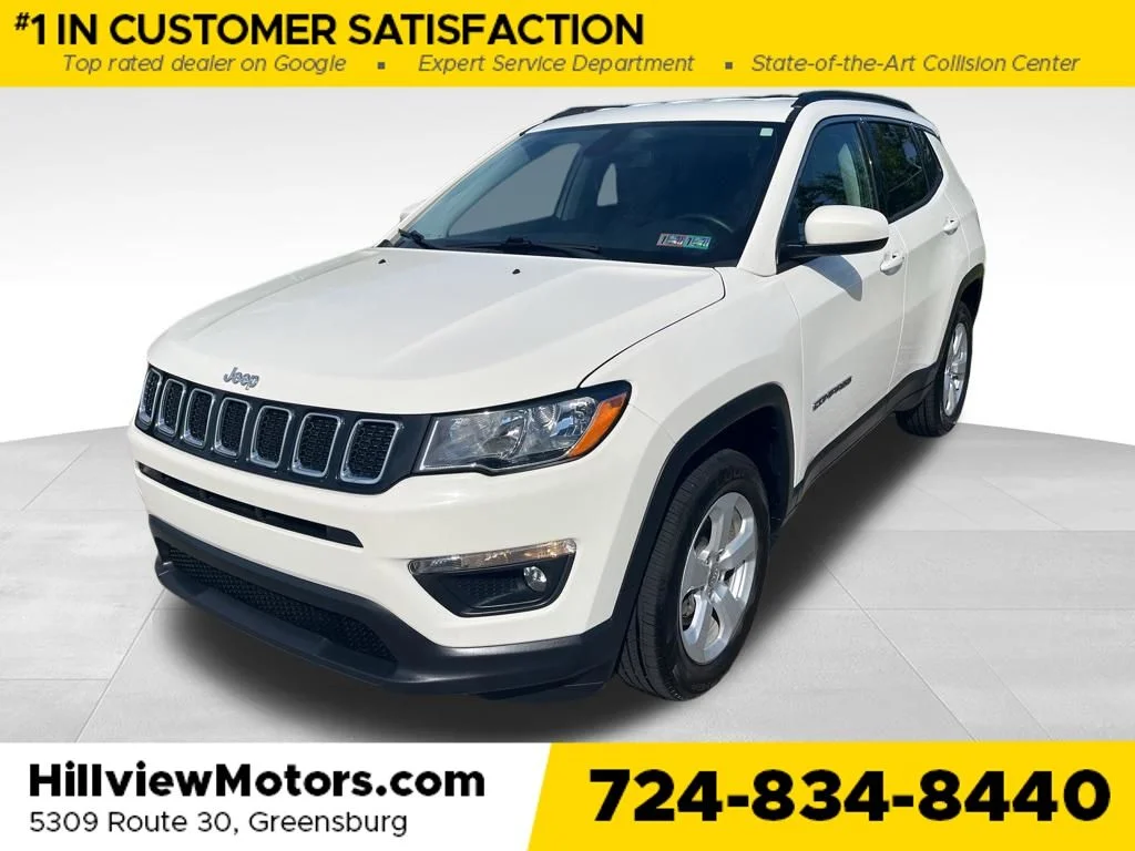 Used 2021 White Clearcoat Jeep Latitude image 1