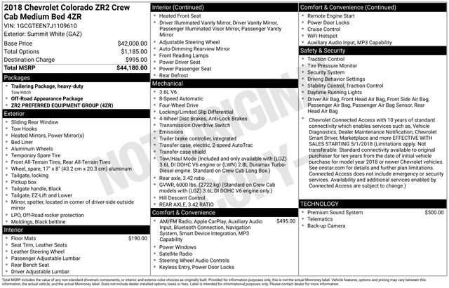 Used 2018 White Chevrolet ZR2 image 9