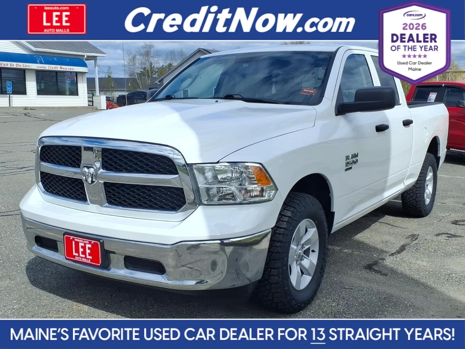 Used 2024 Bright White Clearcoat Ram SLT image 1