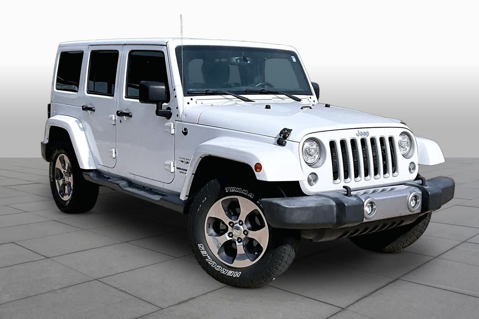 Used 2017 Bright White Clearcoat Jeep Sahara image 3
