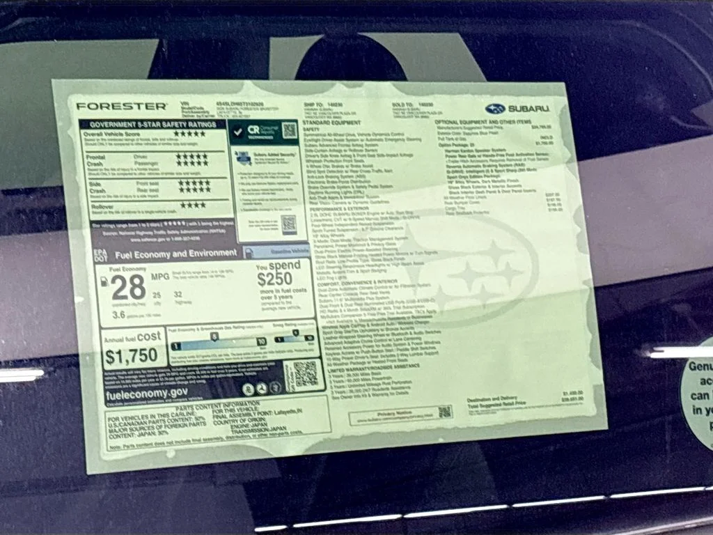 New 2026 SAPPHIRE BLUE PEARL Subaru Sport Onyx Edition image 24