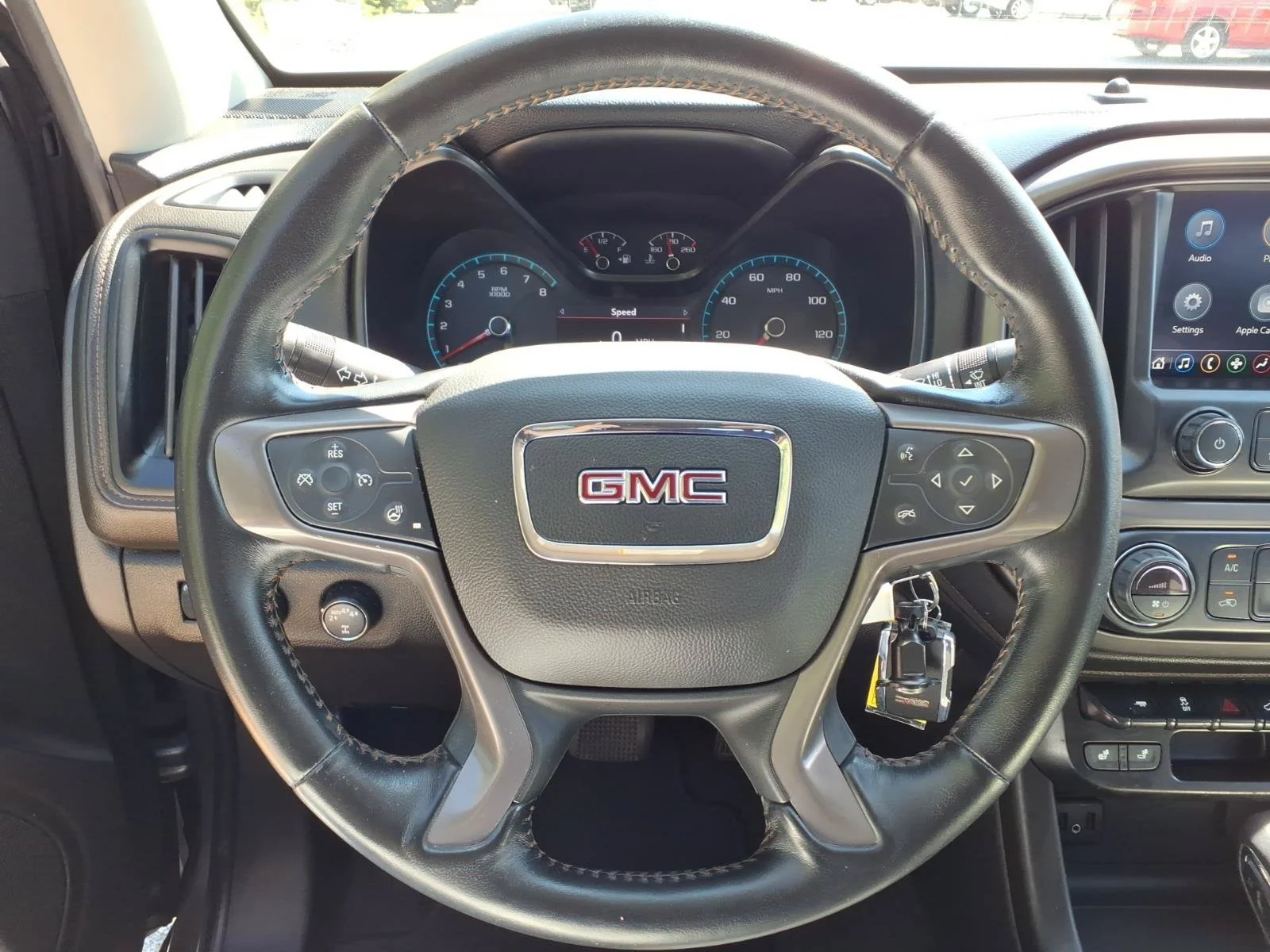 Used 2022 Satin Steel Metallic GMC 4WD AT4 with Leather image 19