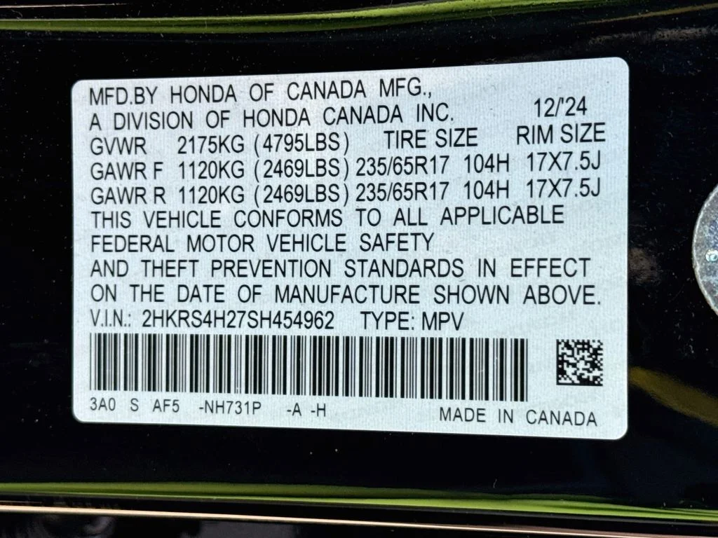 Used 2025 Crystal Black Pearl Honda LX image 23