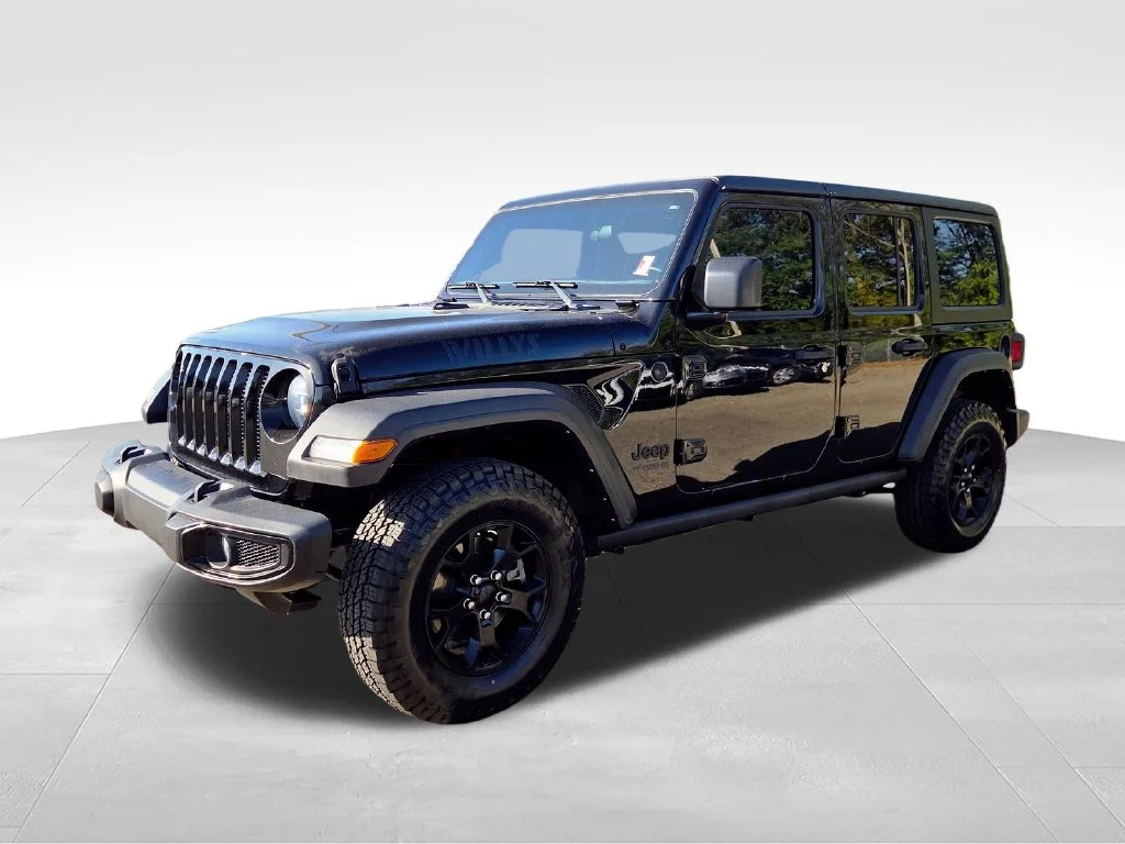 Used 2021 Black Jeep Unlimited Willys image 3