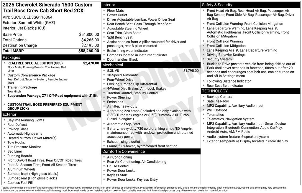 Used 2025 Summit White Chevrolet Custom Trail Boss image 33