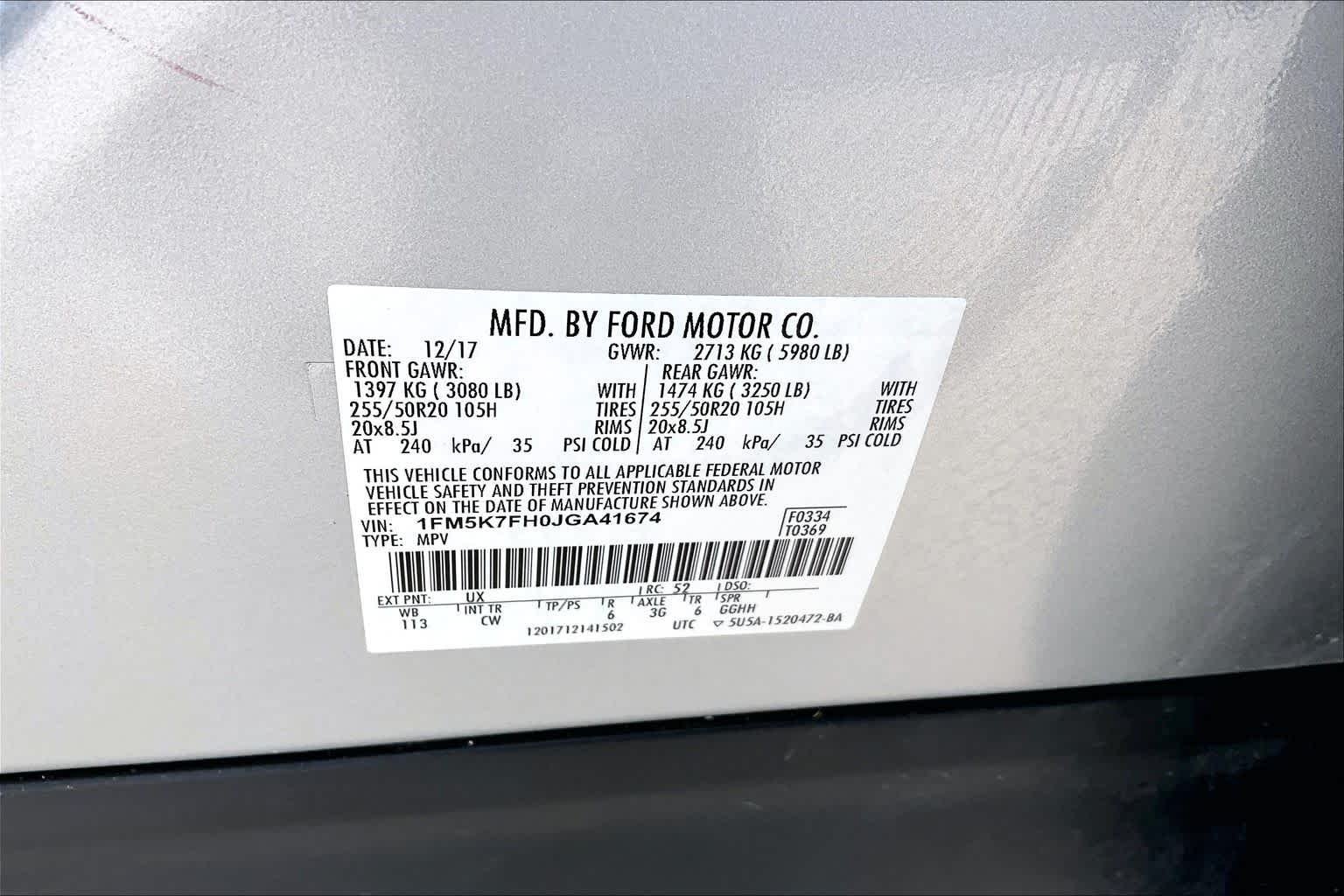 Used 2018 Ingot Silver Metallic Ford Limited image 37