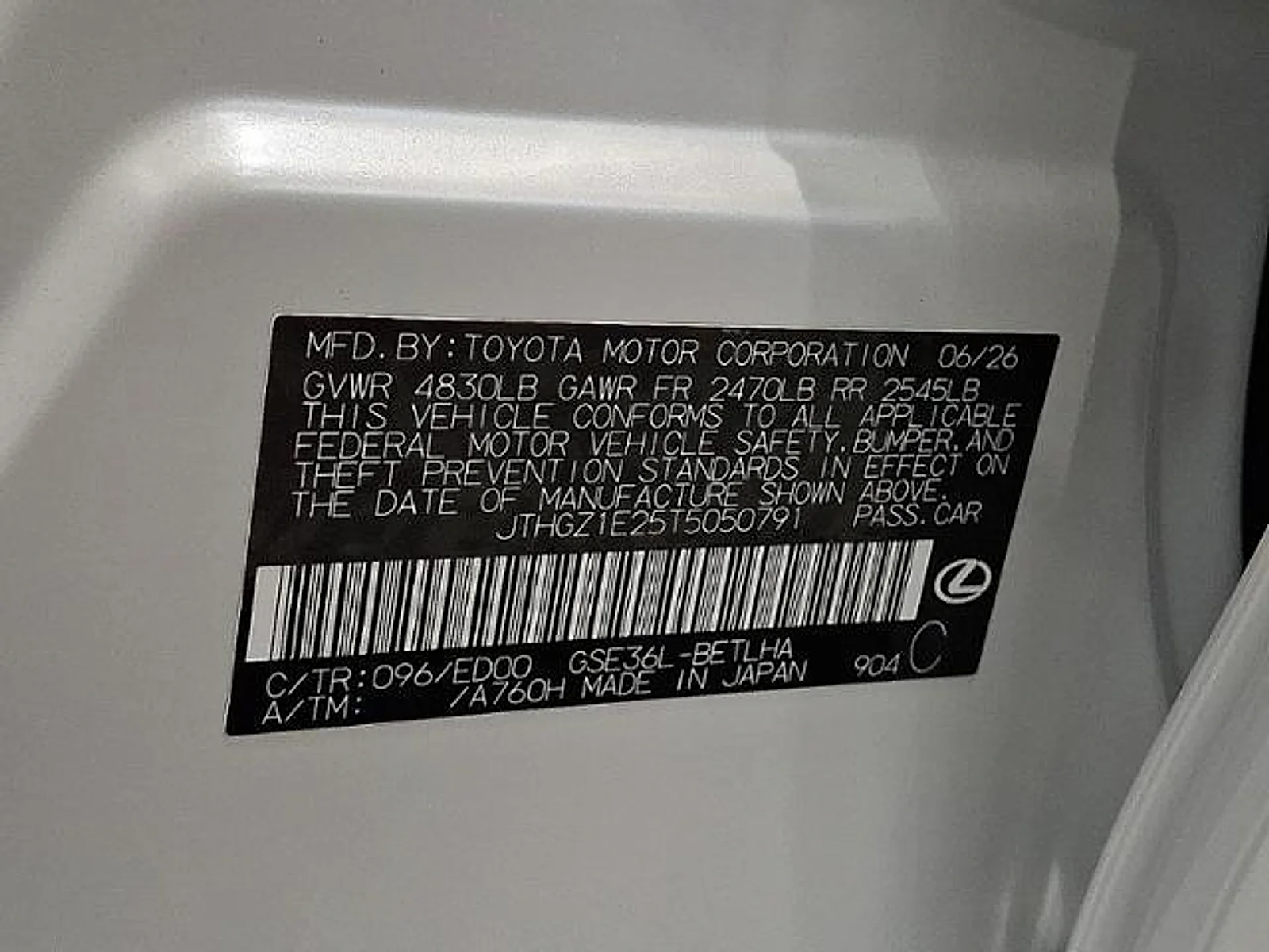 New 2026 HAKUGIN MATTE WHITE Lexus F SPORT image 11