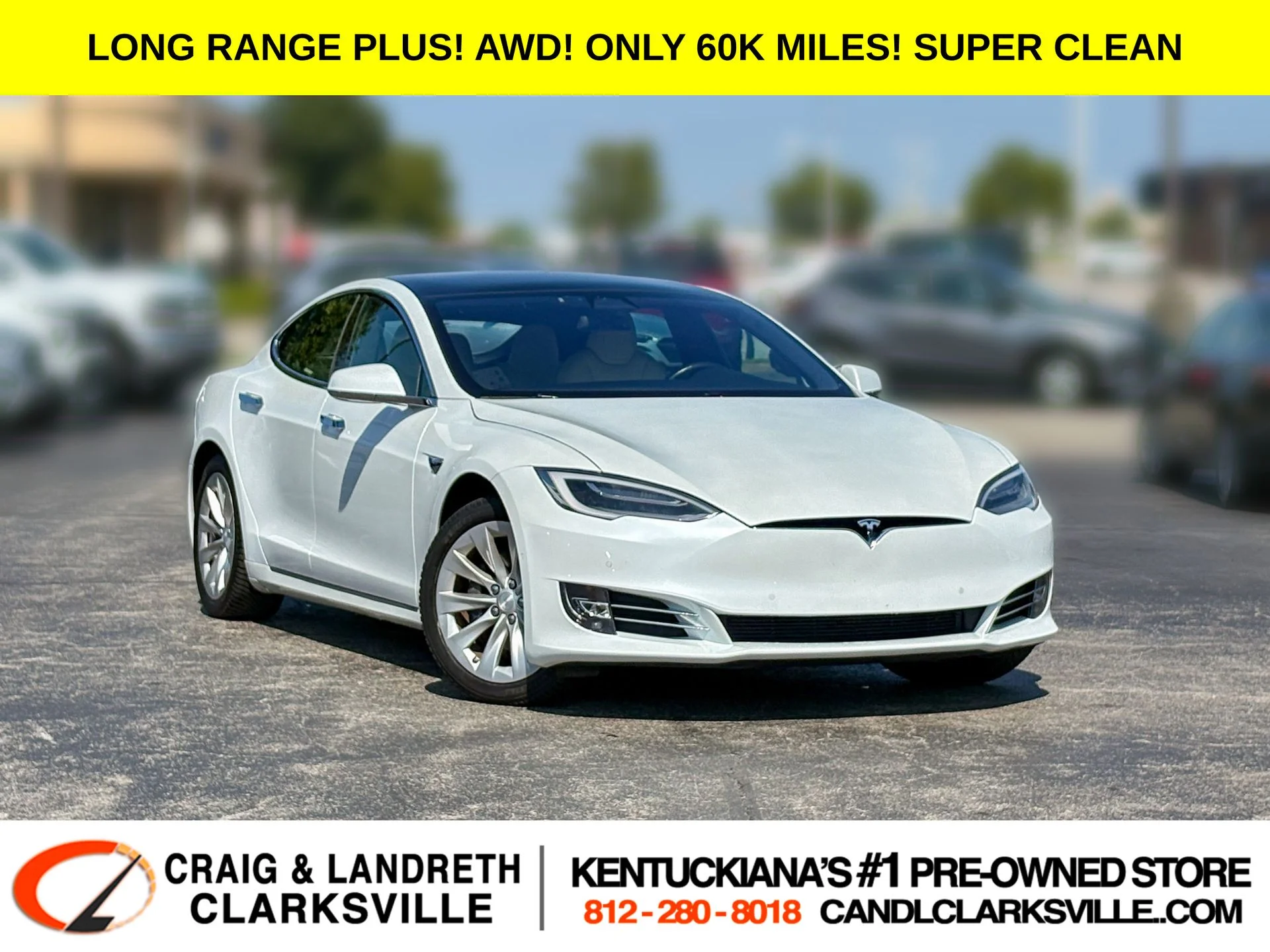 Used 2020 White Tesla Long Range Plus image 1