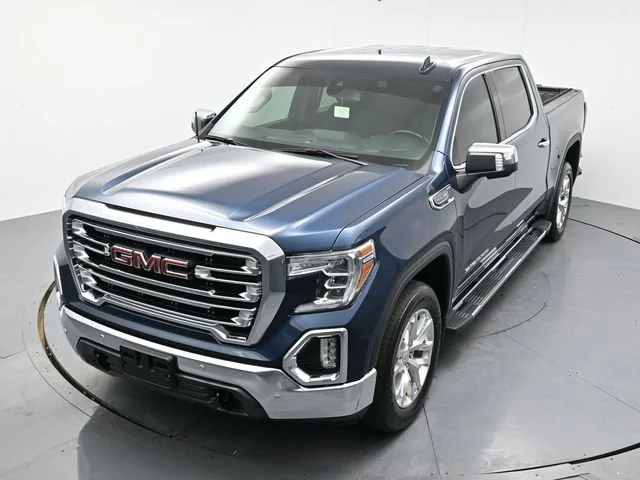 Used 2021 PACIFIC BLUE METALLIC GMC SLT image 32