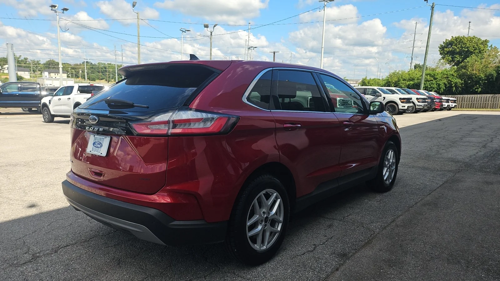 Used 2024 Red Ford 2024 FORD EDGE SEL 4DR SUV 112.2 WB AWD image 5