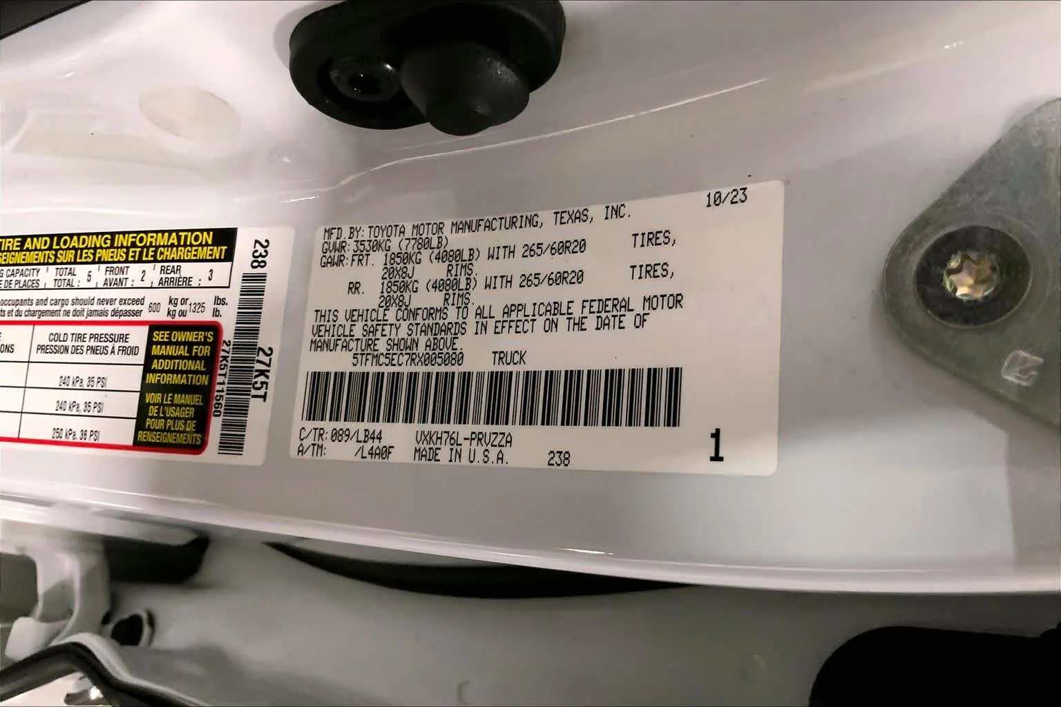 Used 2024 Wind Chill Pearl Toyota 1794 Edition Hybrid image 37