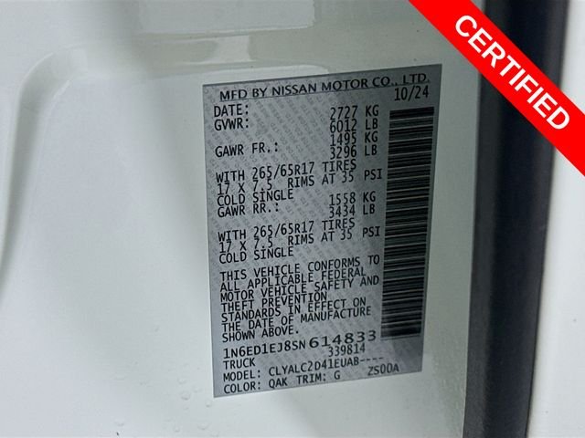 2025 Nissan Frontier SV - Photo 30