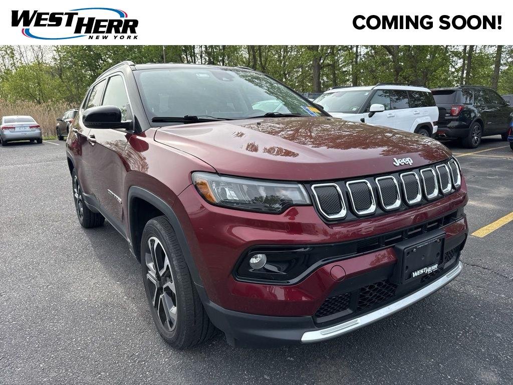 Used 2022 Velvet Red Pearlcoat Jeep Limited image 1