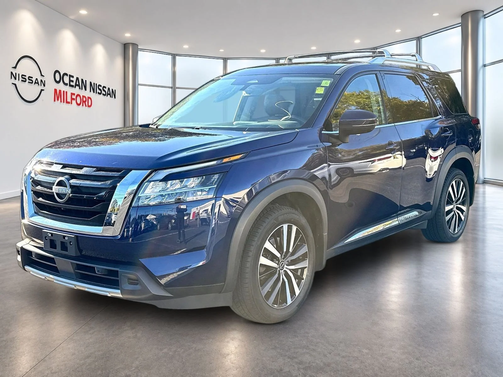 Certified Used 2023 Deep Ocean Blue Nissan Platinum image 1
