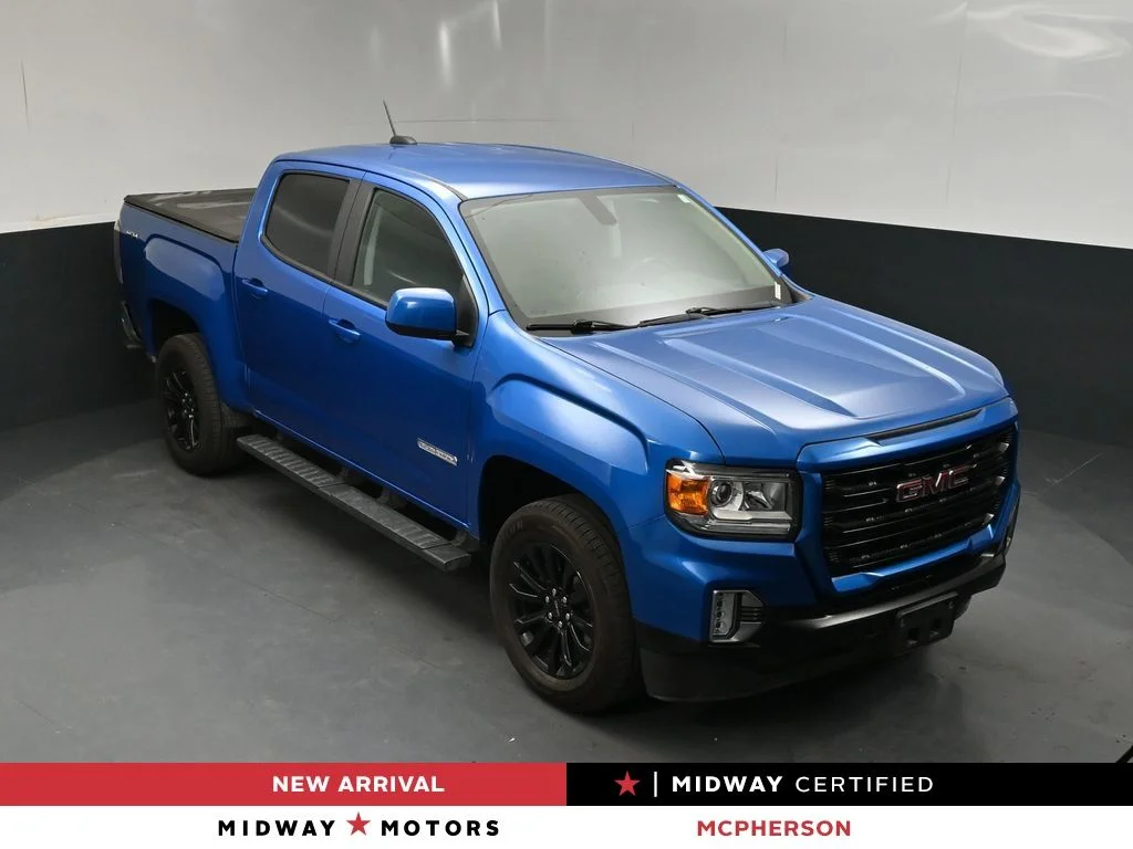 Used 2022 Blue Metallic GMC Elevation image 1