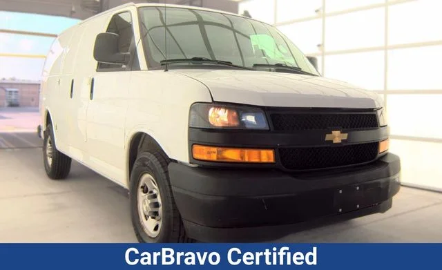 Certified Used 2021 White Chevrolet Work Van image 1