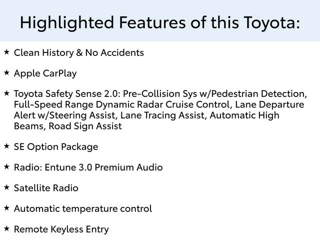 Used 2019 White Toyota SE image 2