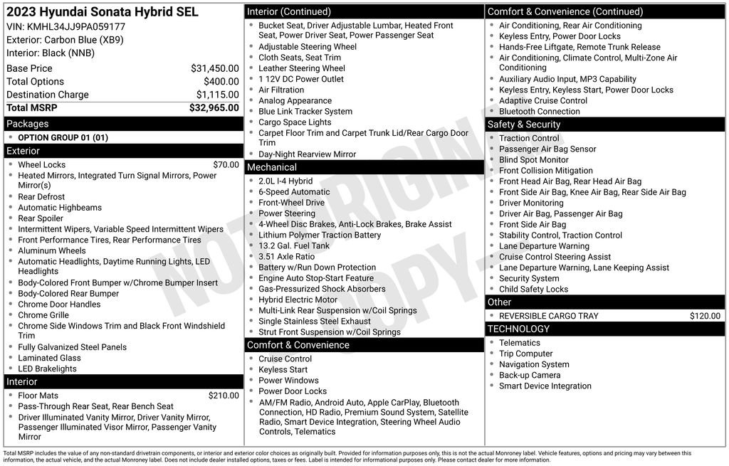 Used 2023 Blue Hyundai SEL image 6