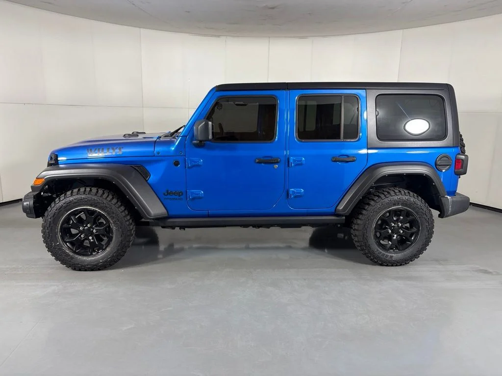 Used 2022 Blue Jeep Unlimited Willys image 5