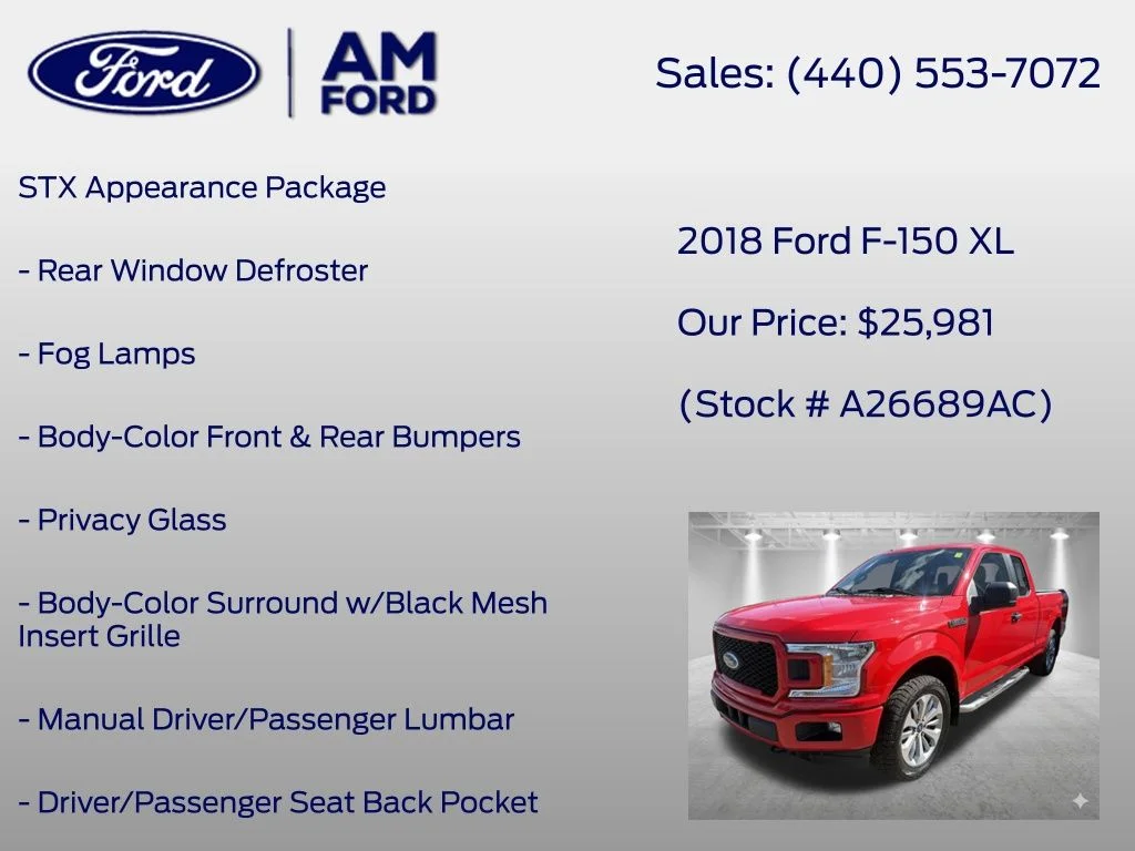 Used 2018 Race Red Ford XL image 13