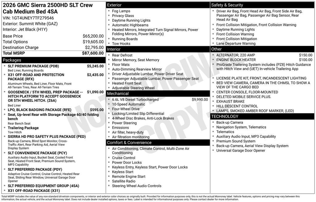 New 2026 Summit White GMC SLT image 42