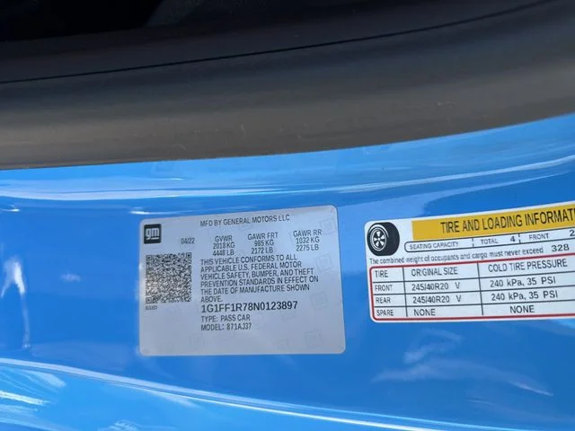 Used 2022 Blue Chevrolet LT1 image 33