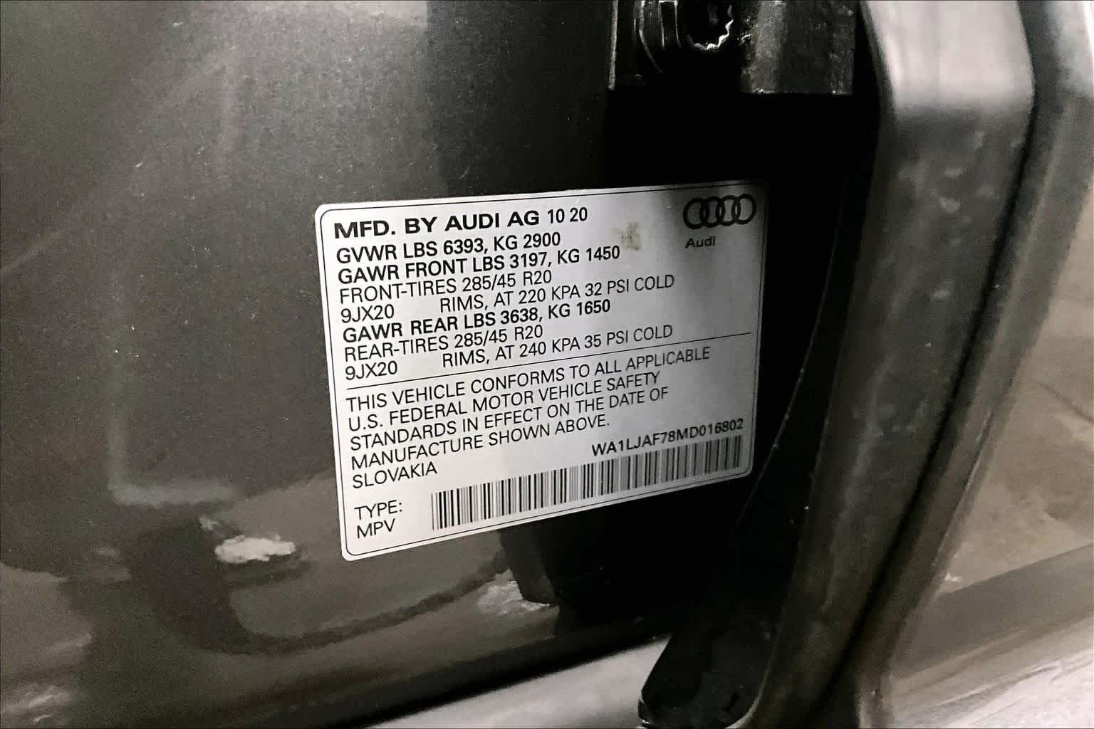 Used 2021 Samurai Gray Metallic Audi Premium Plus image 34