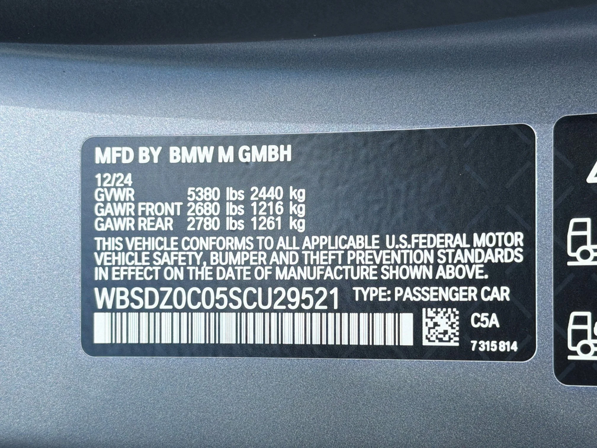 Used 2025 Frozen Pure Grey Metallic BMW Competition image 43