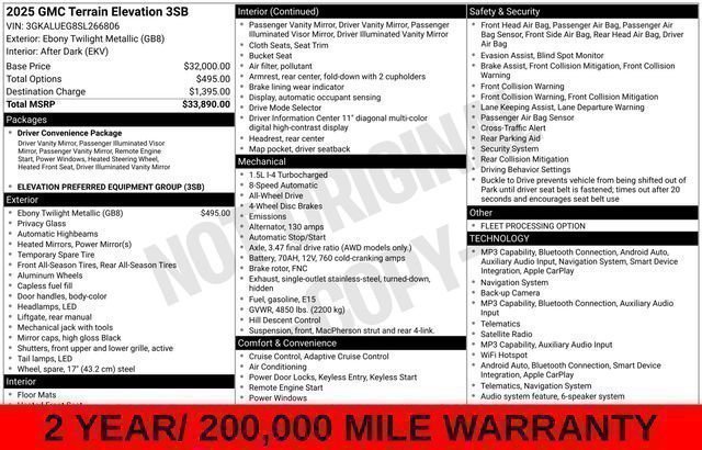 Used 2025 Black GMC Elevation image 51