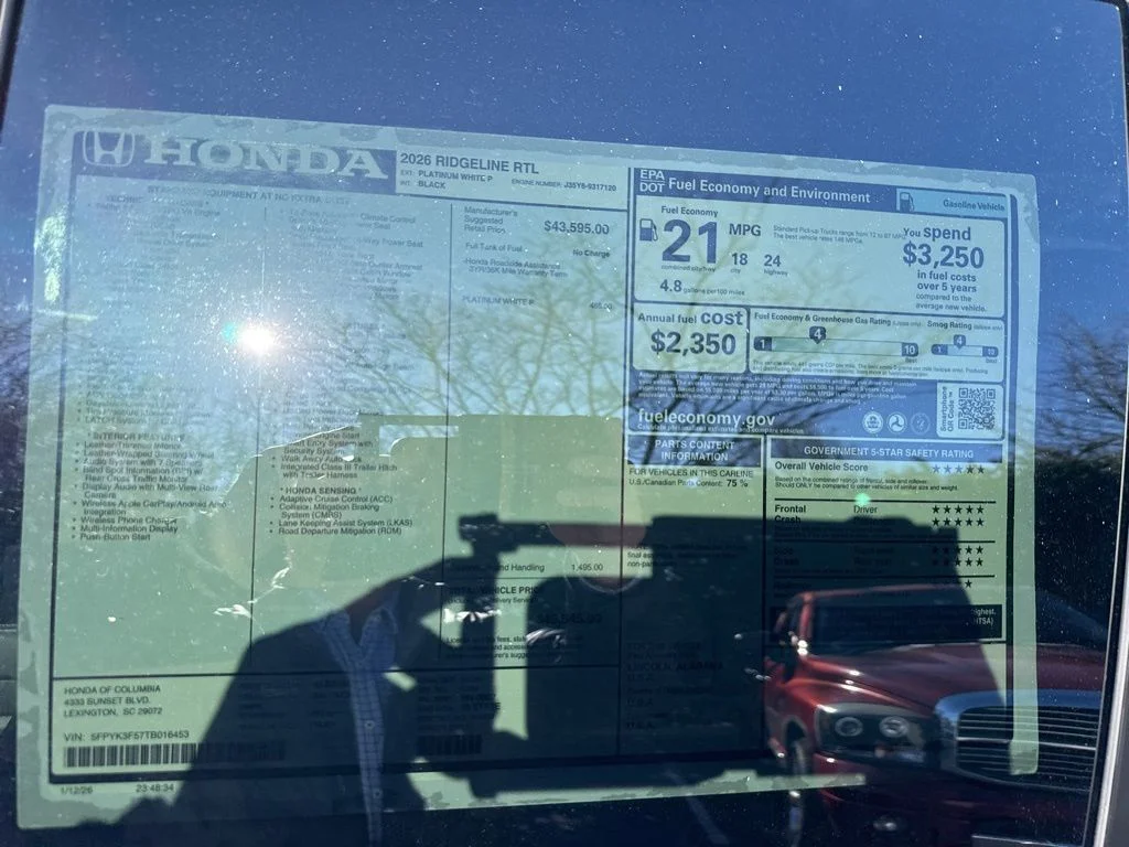 2026 Honda Ridgeline RTL - Photo 12