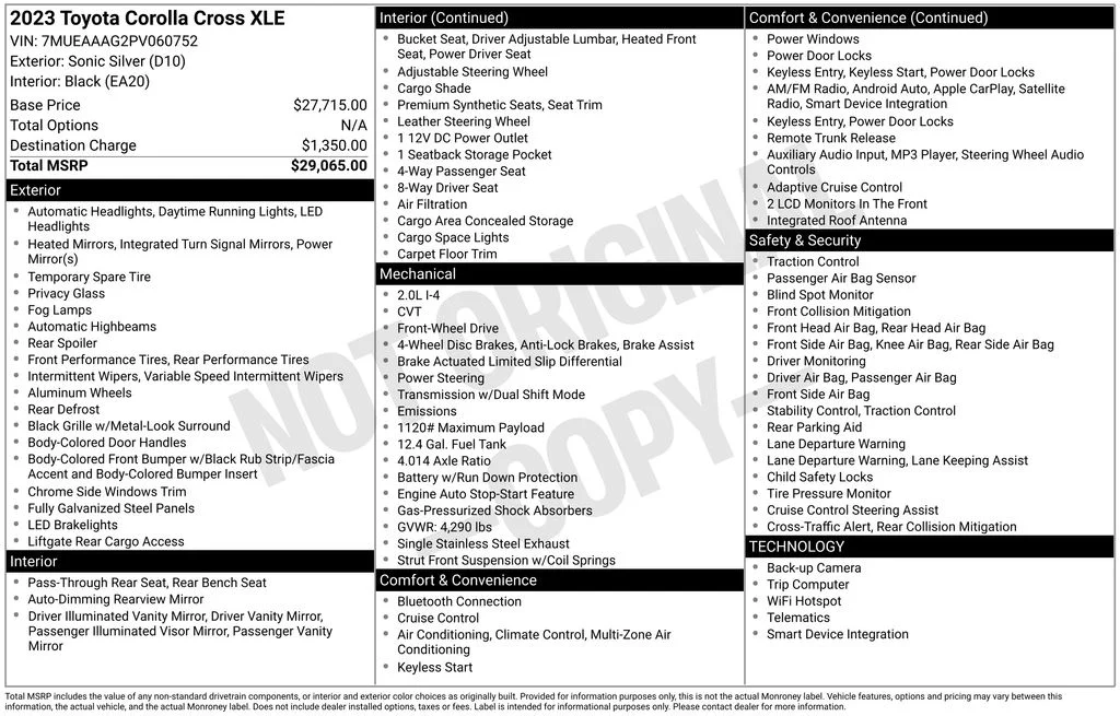 Used 2023 Silver Toyota XLE image 7