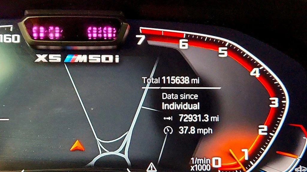 Used 2020 Black Sapphire Metallic BMW M50i Sports Activity Vehicle w/ Executive Pkg & Merino Leather image 16
