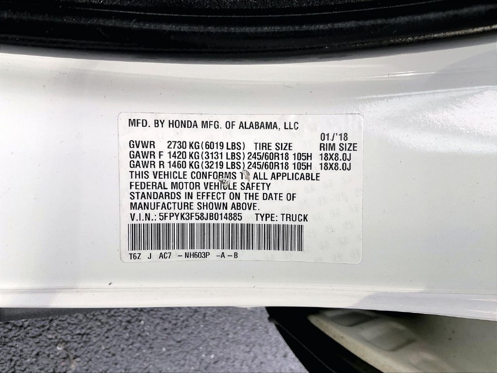 Used 2018 White Diamond Pearl Honda RTL image 36
