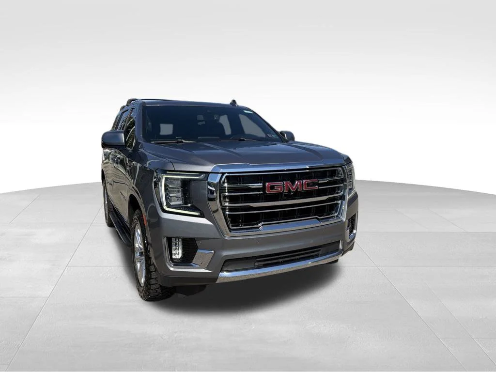 Used 2021 Satin Steel Metallic GMC SLT image 4