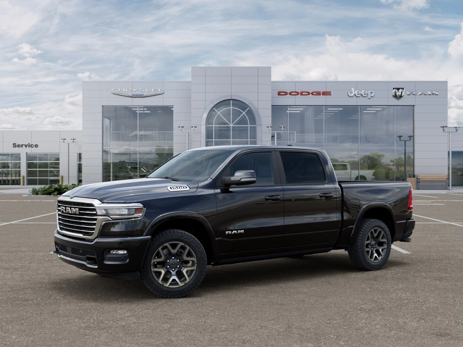 New 2026 Diamond Black Crystal Pearl-Coat Exterior Paint RAM Laramie image 29