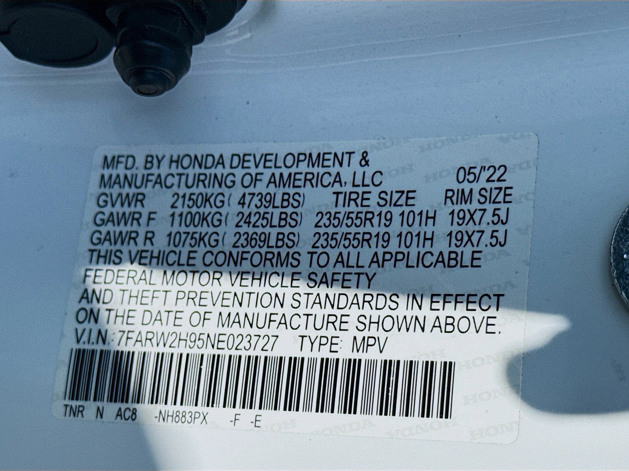Certified Used 2022 Platinum White Pearl Honda Touring image 39